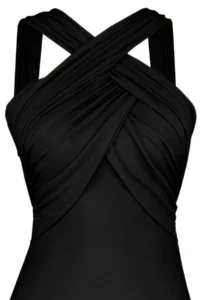 TRENDYOLMİLLA Black Drapeli Barbell Collar Covered Regular Swimsuit - Image 7