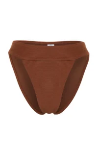 TRENDYOLMİLLA Brown High Leg Regular Core Bikini Bottom - Image 5