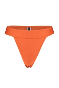 TRENDYOLMİLLA Orange textured High Leg Regular Core Bikini Bottom - Image 5