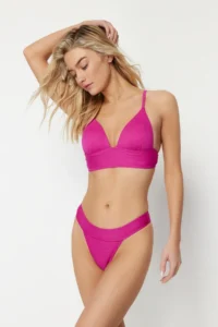 TRENDYOLMİLLA Fuchsia Regular Regular Waist Bikini Bottom - Image 3