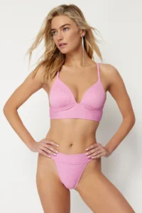 TRENDYOLMİLLA Purple Regular Regular Waist Bikini Bottom - Image 3