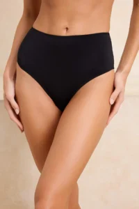 TRENDYOLMİLLA Black High Waist hipster Basic Bikini Bottom - Image 3