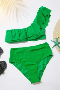 TRENDYOLMİLLA Green hipster High Waist Bikini Bottom