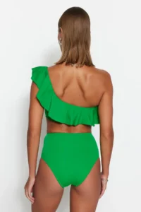 TRENDYOLMİLLA Green hipster High Waist Bikini Bottom - Image 6