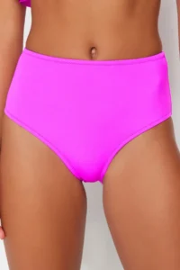 TRENDYOLMİLLA Pink hipster High Waist Bikini Bottom - Image 4