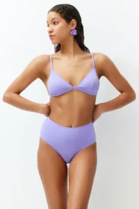 TRENDYOLMİLLA Lilac hipster High Waist Bikini Bottom - Image 2