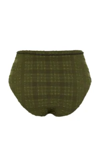 TRENDYOLMİLLA Khaki textured Covered with accessories High Waist Regular Bikini Bottom - Image 7