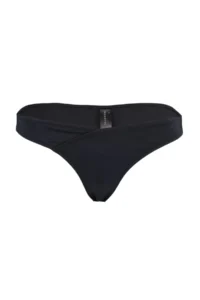 TRENDYOLMİLLA Black V Cut Regular Waist Regular Basic Bikini Bottom - Image 5