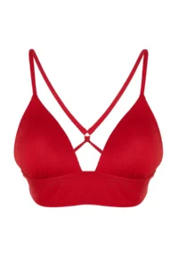 TRENDYOLMİLLA Rejection textured Triangle Push Up Bikini Top - Image 6