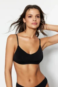 TRENDYOLMİLLA Black bralette Covered Basic Bikini Top - Image 2