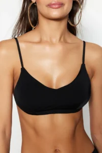 TRENDYOLMİLLA Black bralette Covered Basic Bikini Top - Image 5