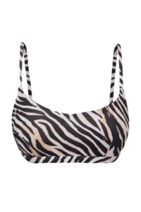 TRENDYOLMİLLA Zebra Patterned bralette Covered Bikini Top - Image 5