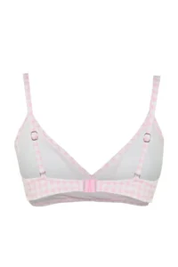 TRENDYOLMİLLA Powder Pink Plaid textured Triangle Covered Bikini Top - Image 8