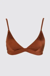 TRENDYOLMİLLA Brown Triangle Covered Bikini Top - Image 7