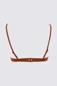 TRENDYOLMİLLA Brown Triangle Covered Bikini Top - Image 8