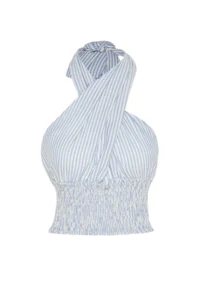 TRENDYOLMİLLA beachwear Striped Weaving Gipelli Crop Blouse - Image 6