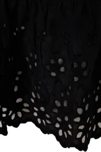 TRENDYOLMİLLA Black Weaving Embroidered 100% Cotton Beach Mini Dress - Image 7