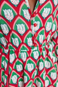 TRENDYOLMİLLA beachwear 100% Cotton Geometric Patterned Weaving Mini Dress - Image 5