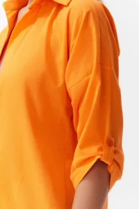 TRENDYOLMİLLA Orange Weaving Beach Mini Dress - Image 4