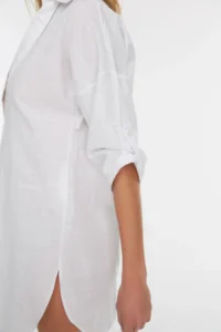 TRENDYOLMİLLA White Weaving Beach Mini Dress - Image 4