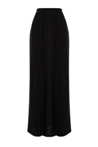 TRENDYOLMiLLA Black Weaving slit Maxi Beach Skirt - Image 7