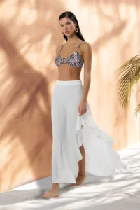 TRENDYOLMiLLA Ecru Weaving with flywheel Maxi Beach Skirt