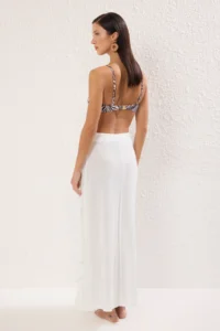 TRENDYOLMiLLA Ecru Weaving with flywheel Maxi Beach Skirt - Image 5