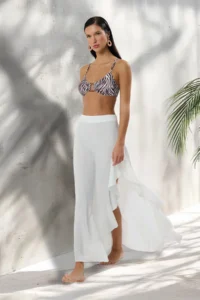 TRENDYOLMiLLA Ecru Weaving with flywheel Maxi Beach Skirt - Image 6