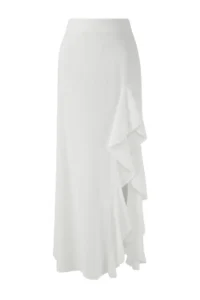 TRENDYOLMiLLA Ecru Weaving with flywheel Maxi Beach Skirt - Image 7