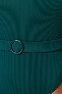 TRENDYOLMİLLA Green Arched U-Neck Covered Regular Swimsuit - Image 5
