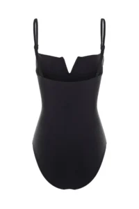 TRENDYOLMİLLA Black Arched Strapless Covered hipster Swimsuit - Image 8