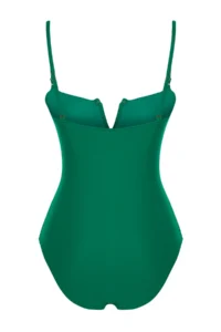 TRENDYOLMİLLA Emerald Green Arched Strapless Covered hipster Swimsuit - Image 8