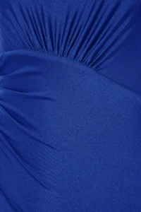 TRENDYOLMİLLA Saks Blue Drapeli One Shoulder Covered Regular Swimsuit - Image 7