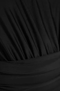 TRENDYOLMİLLA Black Drapeli One Shoulder Covered Regular Swimsuit - Image 8