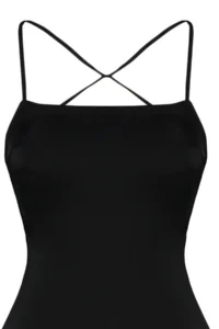 TRENDYOLMİLLA Black Low-cut back Square Neck Covered hipster Swimsuit - Image 7