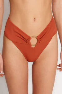 TRENDYOLMİLLA Brick Rejection with accessories High Waist High Leg Regular Bikini Bottom - Image 4