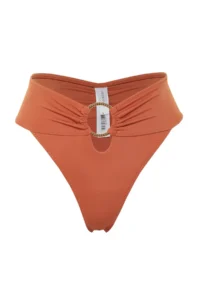 TRENDYOLMİLLA Brick Rejection with accessories High Waist High Leg Regular Bikini Bottom - Image 6
