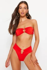 TRENDYOLMİLLA Dark Rejection with accessories Regular High Waist Bikini Bottom - Image 2