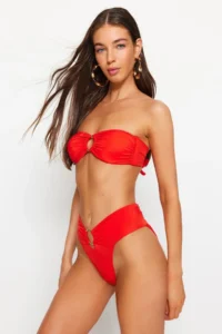 TRENDYOLMİLLA Dark Rejection with accessories Regular High Waist Bikini Bottom - Image 3