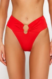 TRENDYOLMİLLA Dark Rejection with accessories Regular High Waist Bikini Bottom - Image 4