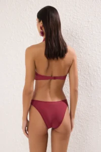 TRENDYOLMİLLA Burgundy V Cut Regular Low Waist Bikini Bottom - Image 5