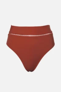 TRENDYOLMİLLA Cinnamon striped Regular Super High Waist Bikini Bottom - Image 6