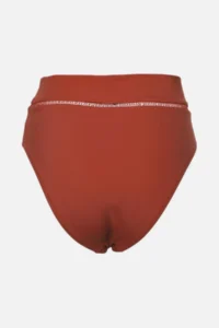 TRENDYOLMİLLA Cinnamon striped Regular Super High Waist Bikini Bottom - Image 7