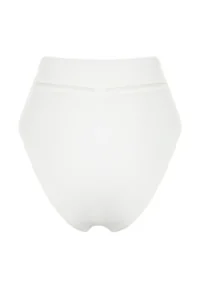 TRENDYOLMİLLA Ecru striped Regular Super High Waist Bikini Bottom - Image 11