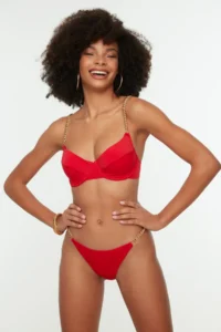 TRENDYOLMİLLA Rejection Zincir with accessories High Leg brazilian Bikini Bottom - Image 3