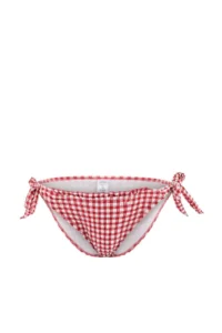 TRENDYOLMİLLA Rejection Gingham textured Frilly Regular Regular Waist Bikini Bottom