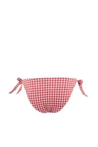 TRENDYOLMİLLA Rejection Gingham textured Frilly Regular Regular Waist Bikini Bottom - Image 2