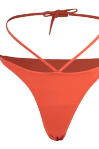 TRENDYOLMİLLA Orange Piped High Leg Bikini Bottom - Image 7