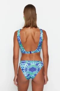 TRENDYOLMİLLA Ethnic Patterned Normal Hem Bikini Bottom - Image 5
