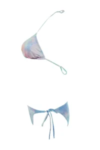 TRENDYOLMİLLA Batik Patterned Triangle Covered Regular Low Waist Bikini Set - Image 7